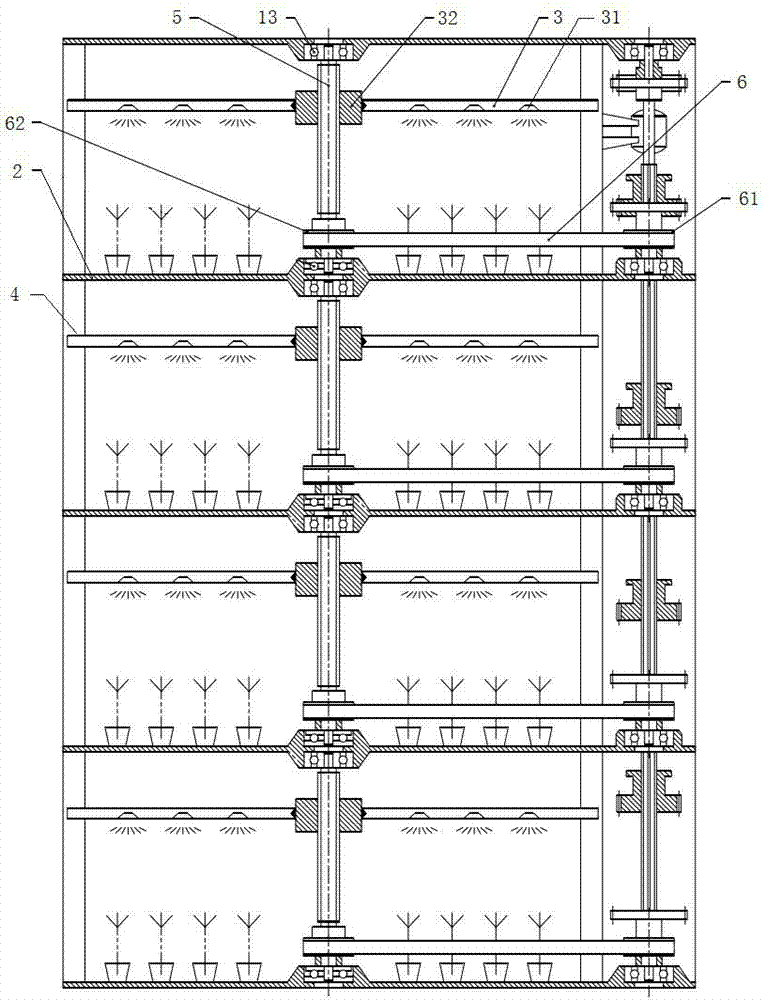Independent adjusting device and method for light source height of multi-layer plant culture shelf