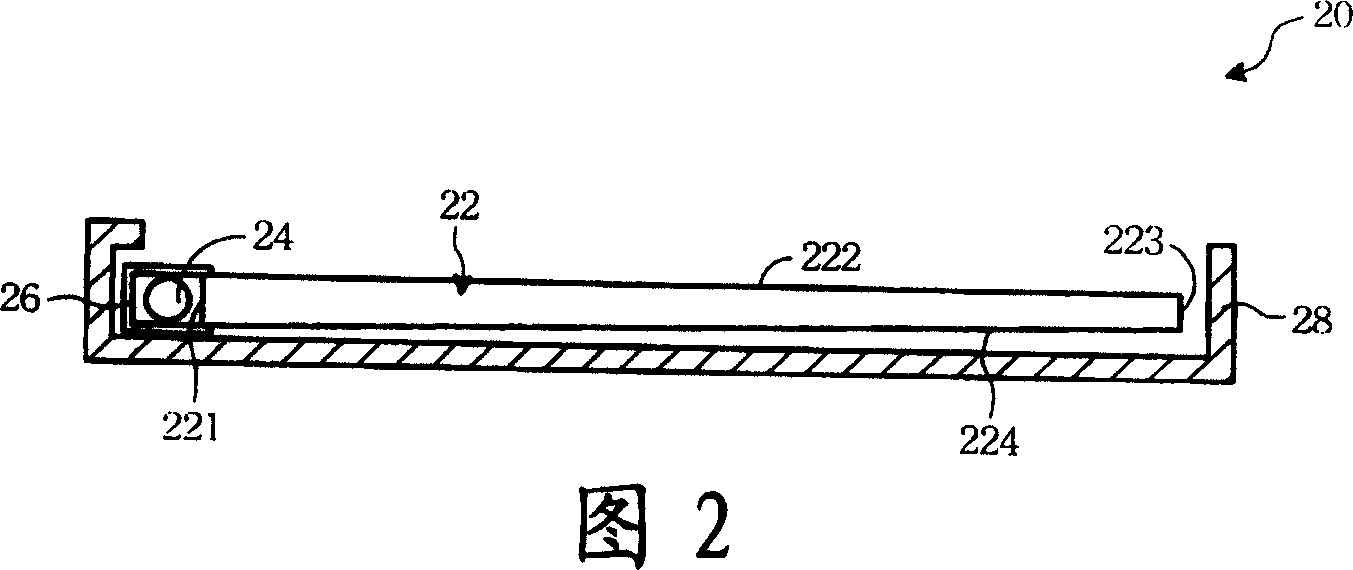 Optical background module set and its fixing mechanism