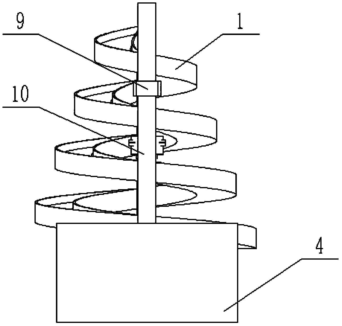 Cone spiral grinding device