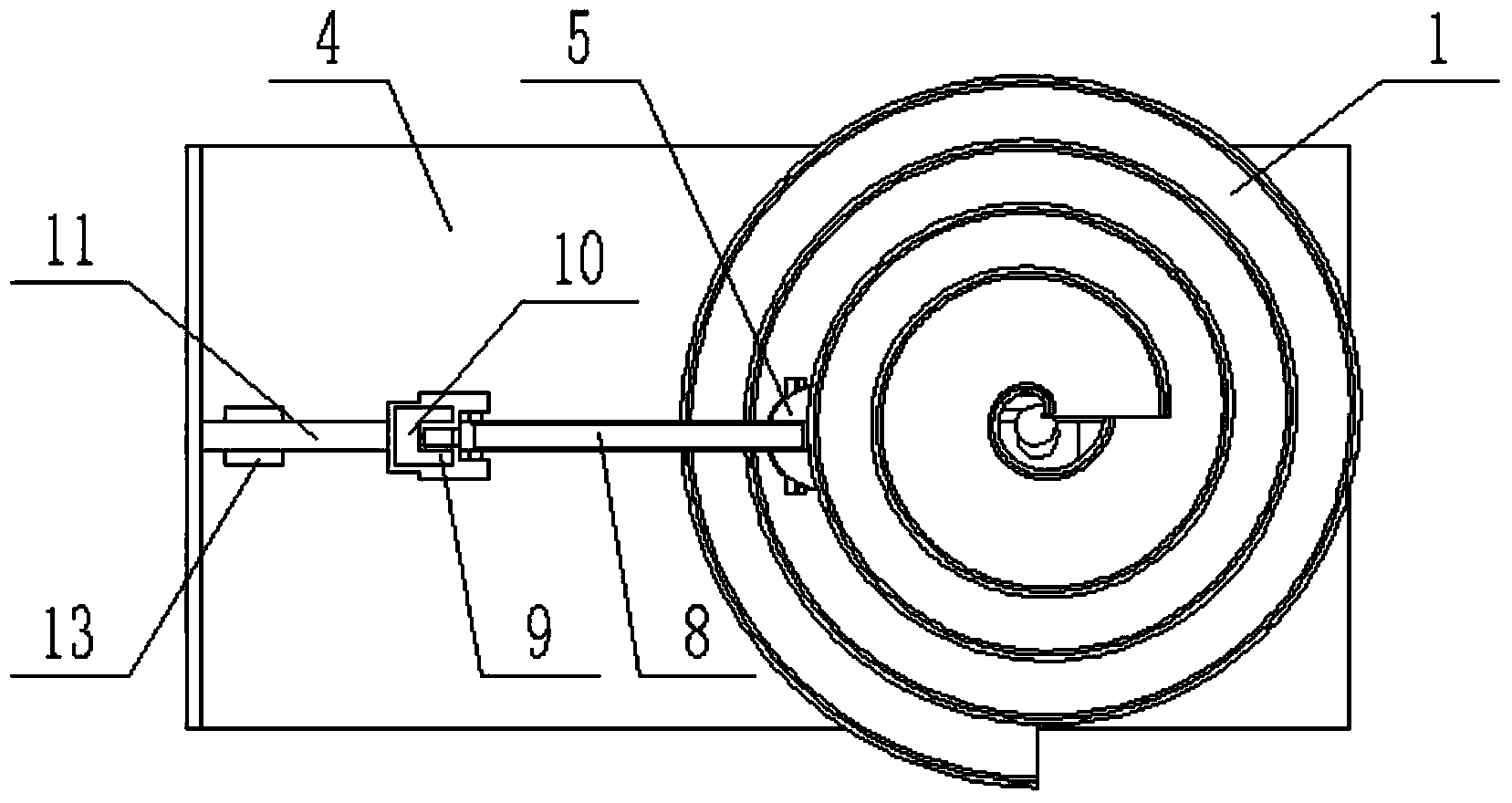 Cone spiral grinding device