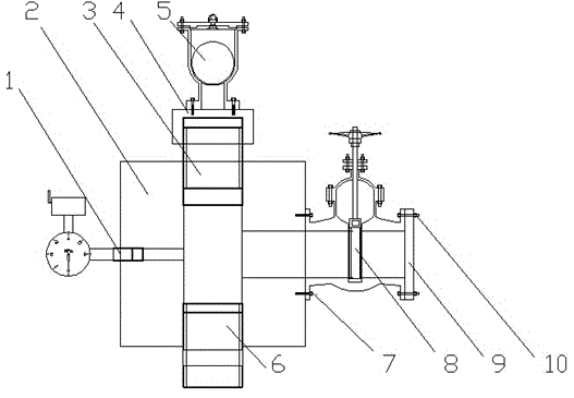 Pressure monitoring and relieving device for closed oil well