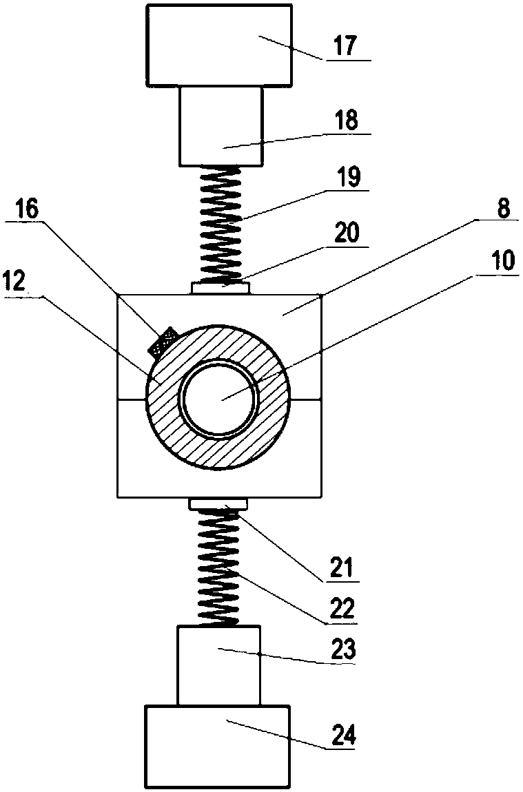Bearing test device capable of loading alternating loads based on rack and pinion transmission mechanism