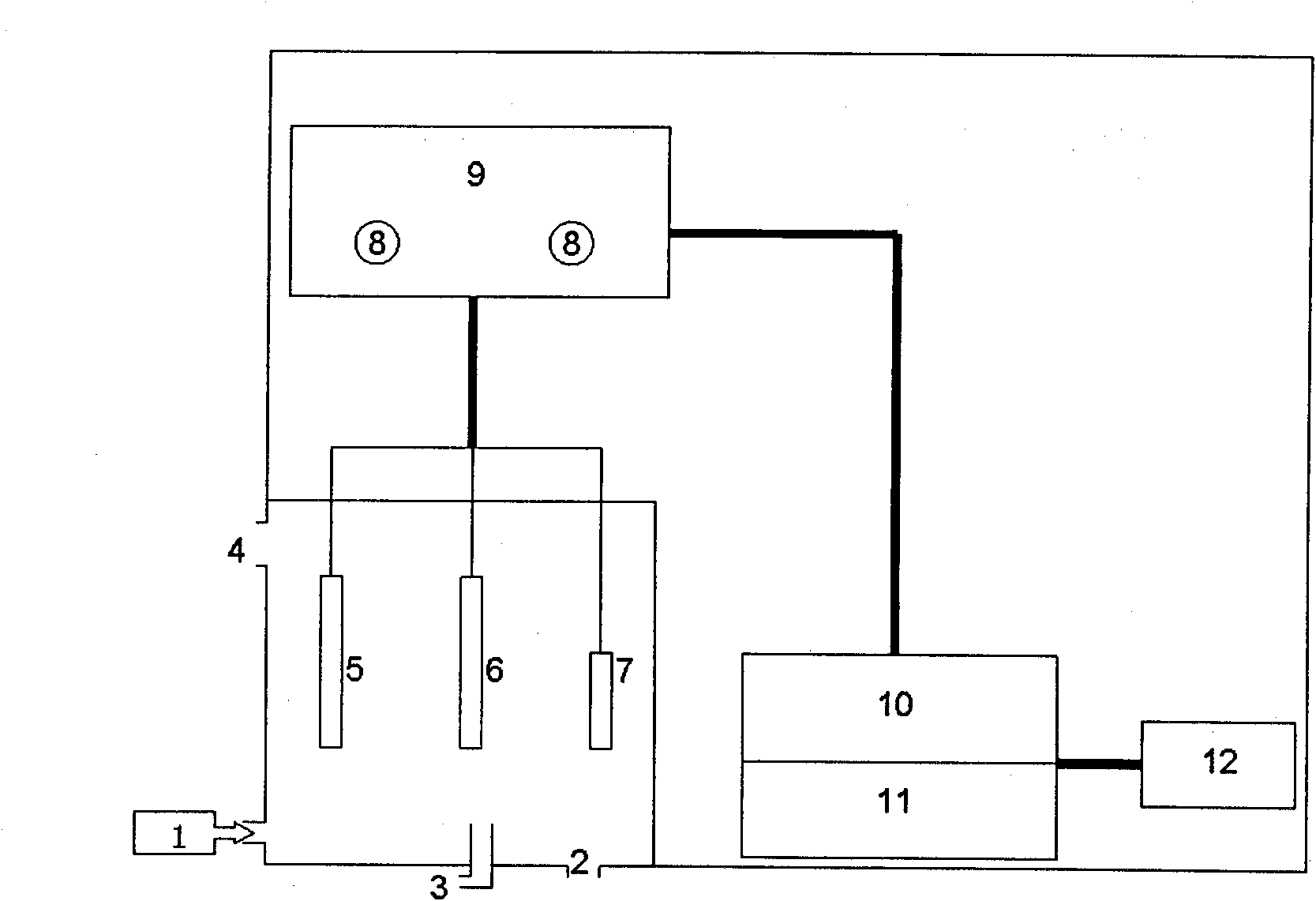 Electrochemical detection method and detector of nitro phenolic pollutants