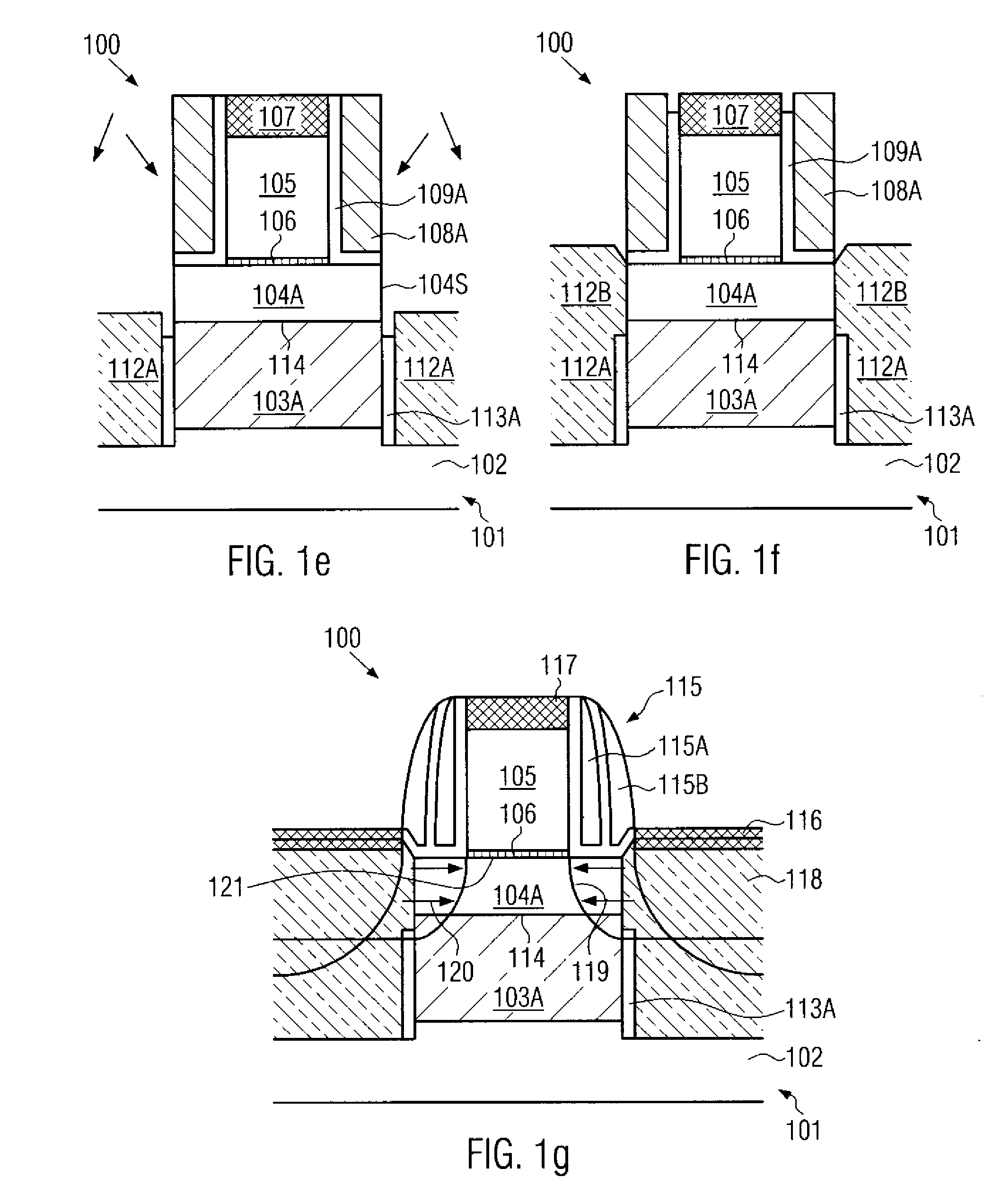 Embedded strain layer in thin soi transistors and a method of forming the same
