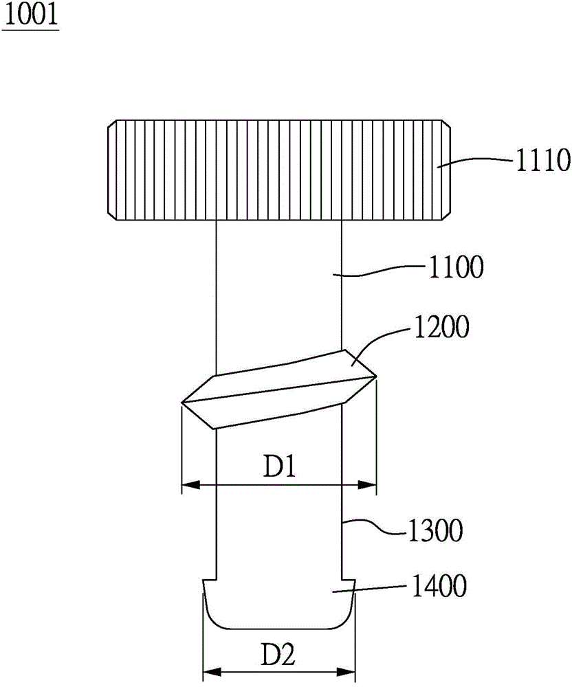 Fastener structure with two rotary fastening portions and fastening combined part Eureka