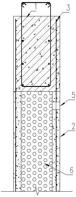 Prefabricated equal-thickness formwork-shell-type internal partition wall with superposed beam