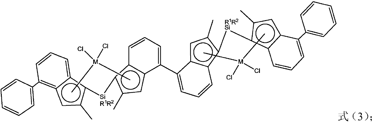 Binuclear metallocene supported catalyst, preparation method and applications thereof