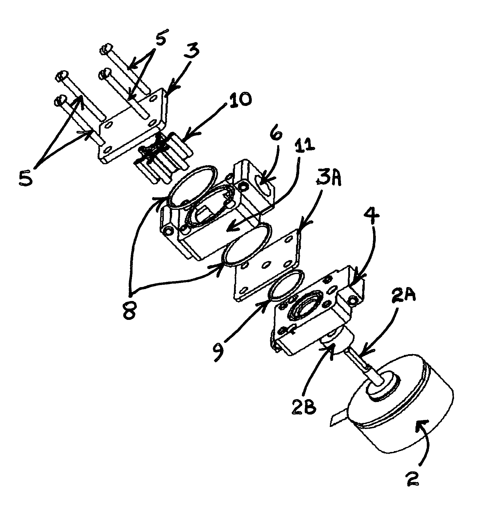 Dry running flexible impeller pump and method of manufacture