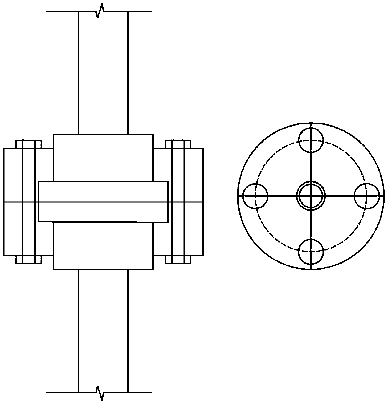 Connectable spiral plate deep dynamic compaction device and construction method thereof