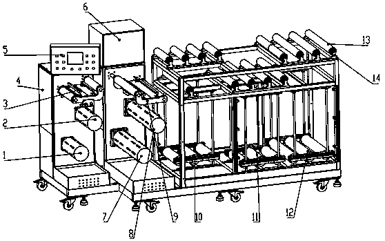 Double-row roll-to-roll continuous horizontal production equipment