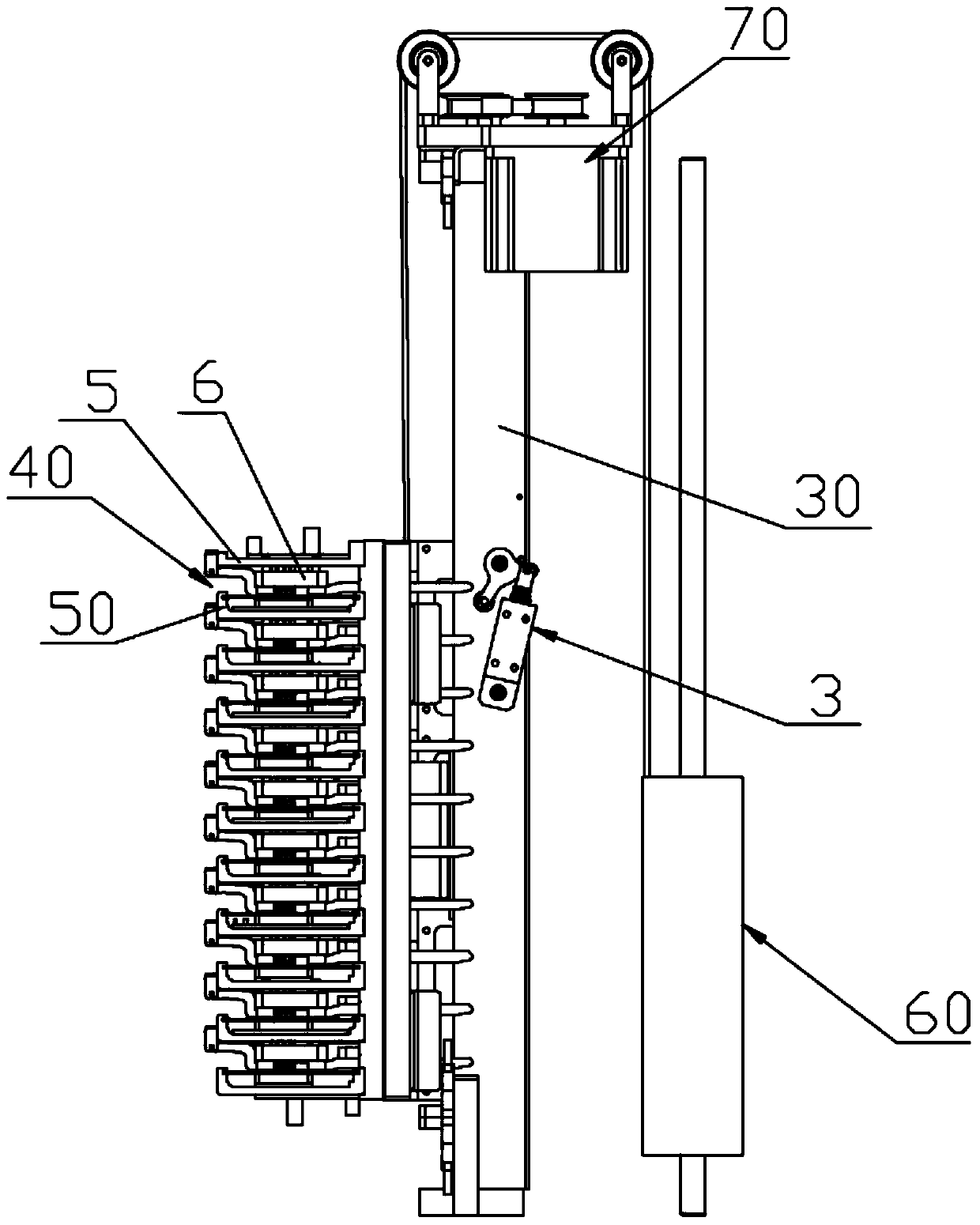 Intelligent card tower type chip writing device and chip writing method