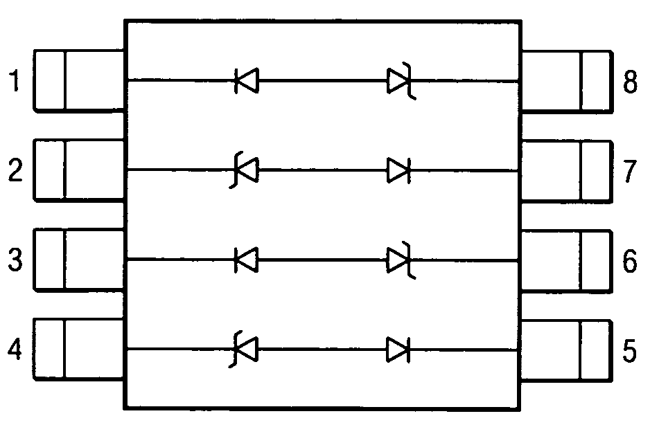 PIN or NIP low capacitance transient voltage suppressors and steering diodes