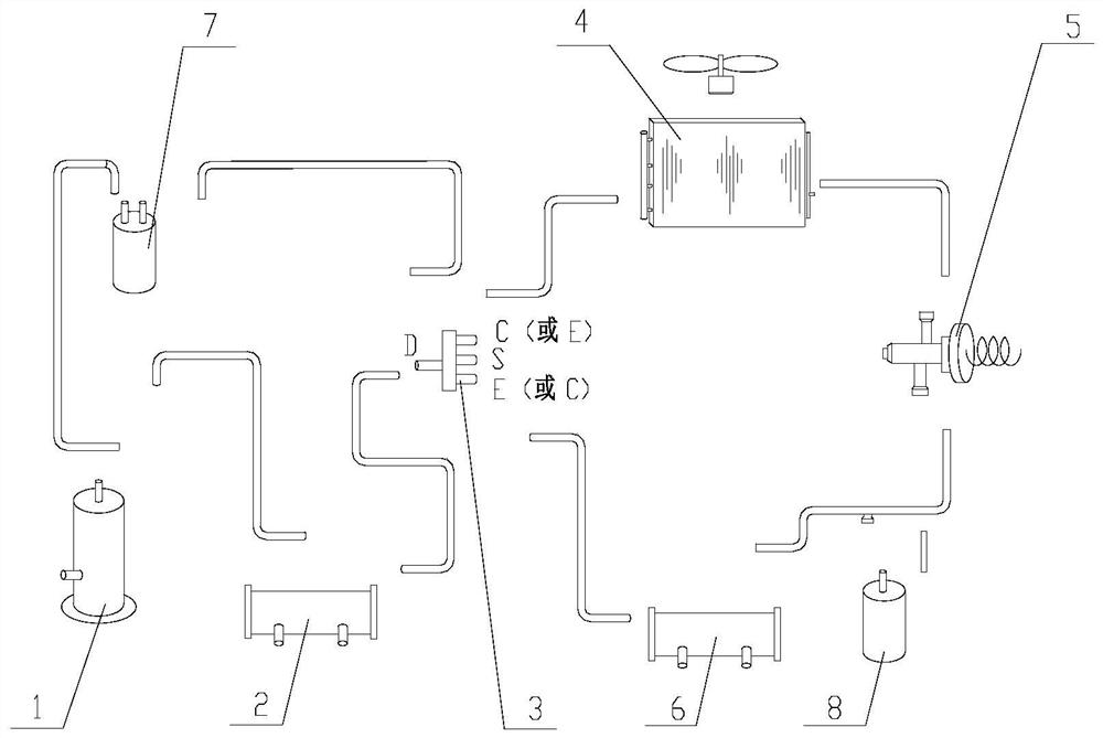 Triple heat supply pump unit with expansion liquid storage device