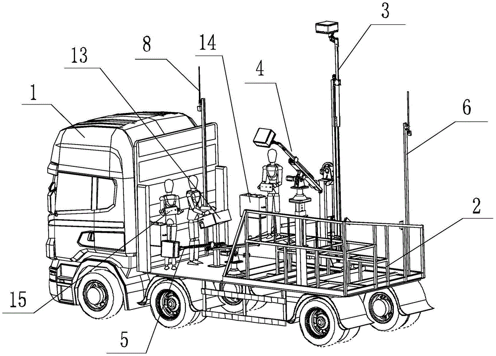 Vehicle-mounted tunnel lining radar detection device