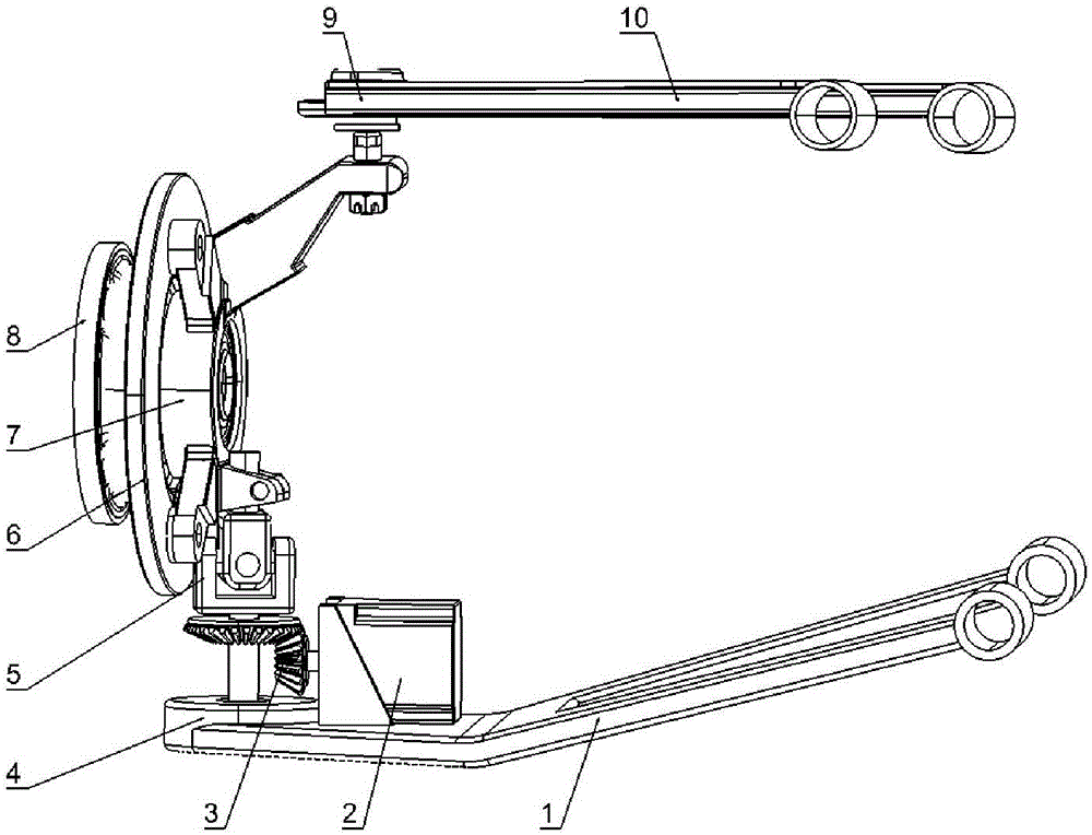 Drive-by-wire four-wheel independent steering system with the steering motor arranged on double-wishbone suspension swinging arm