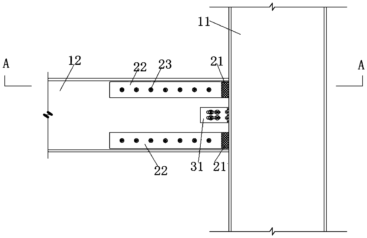 Friction damper for frame structure joint and building frame structure