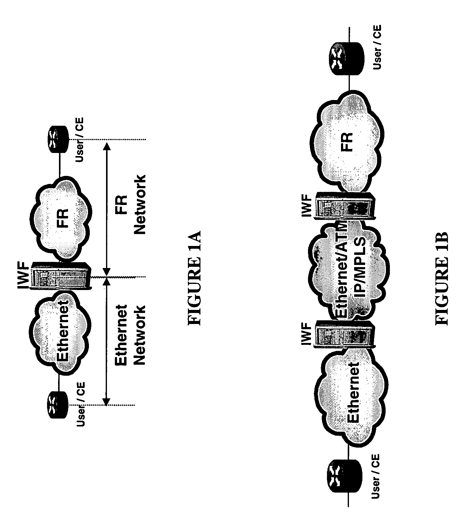 Ethernet to frame relay interworking with multiple quality of service levels