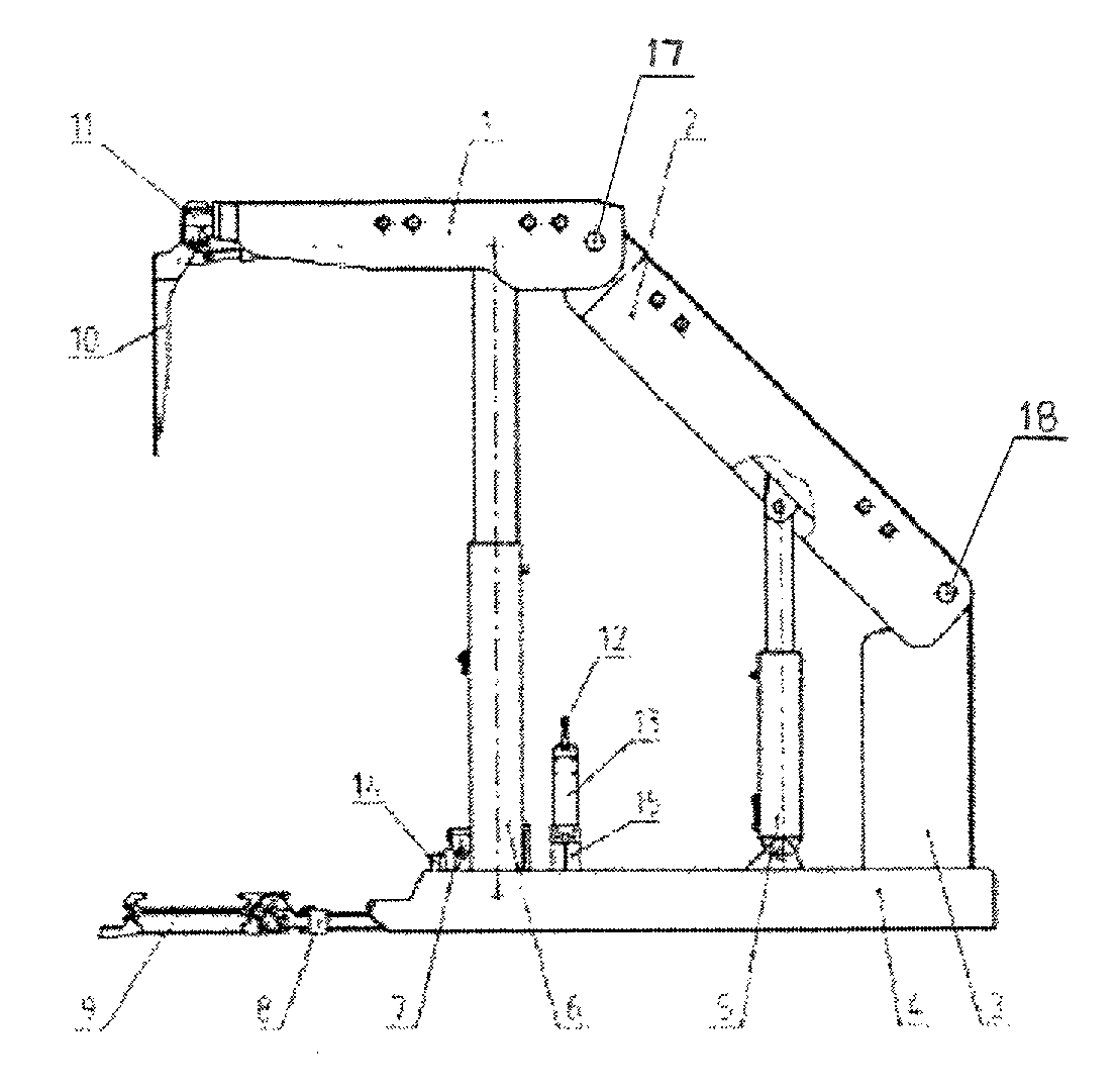 Float-swing hydraulic support