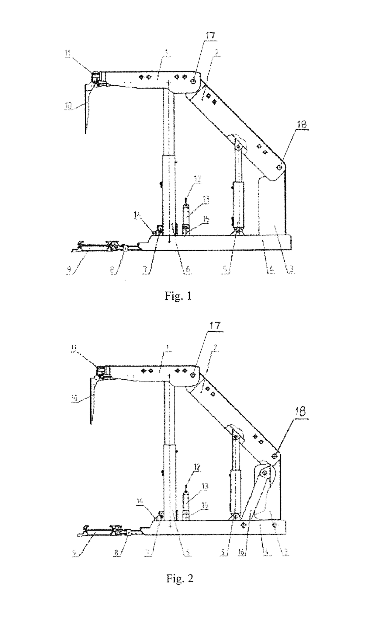 Float-swing hydraulic support