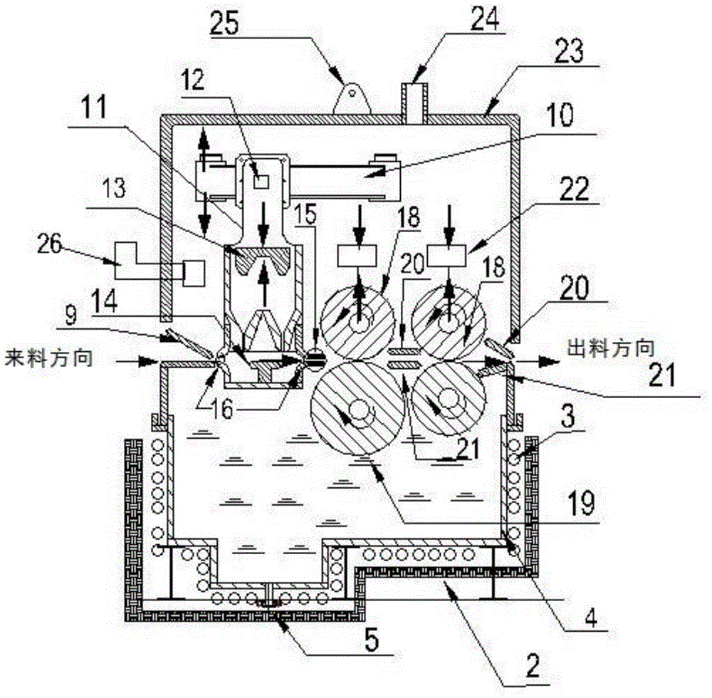 Steel coating device and production method thereof
