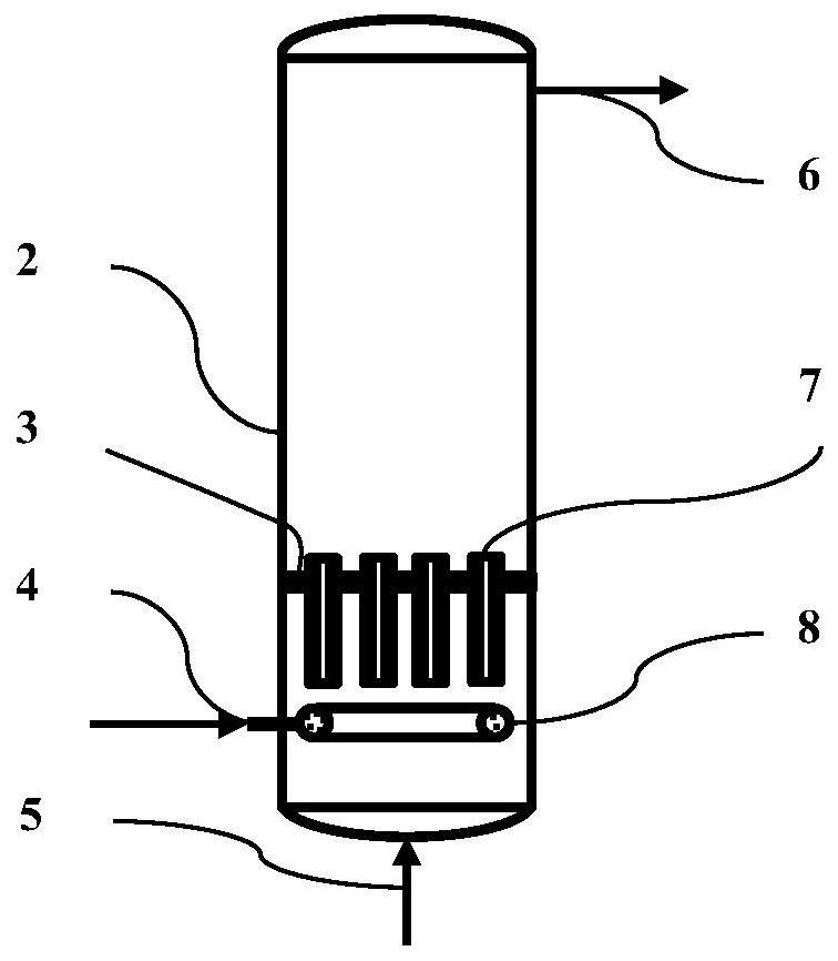 A device and method for efficient oxidation of waste lye with fractal distribution of large and small bubbles