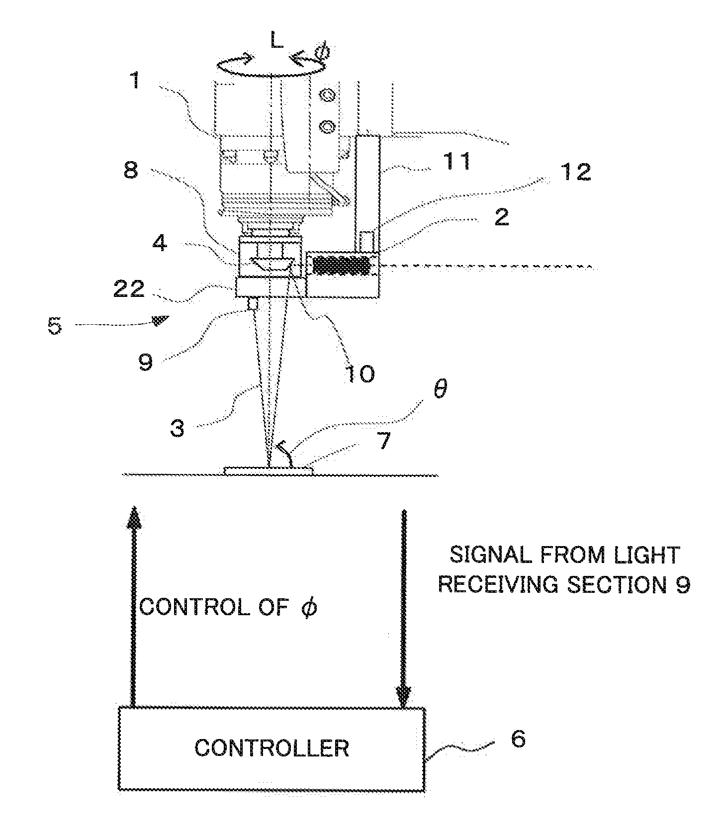 Distance measurement holder and machine tool having interfering object sensing function