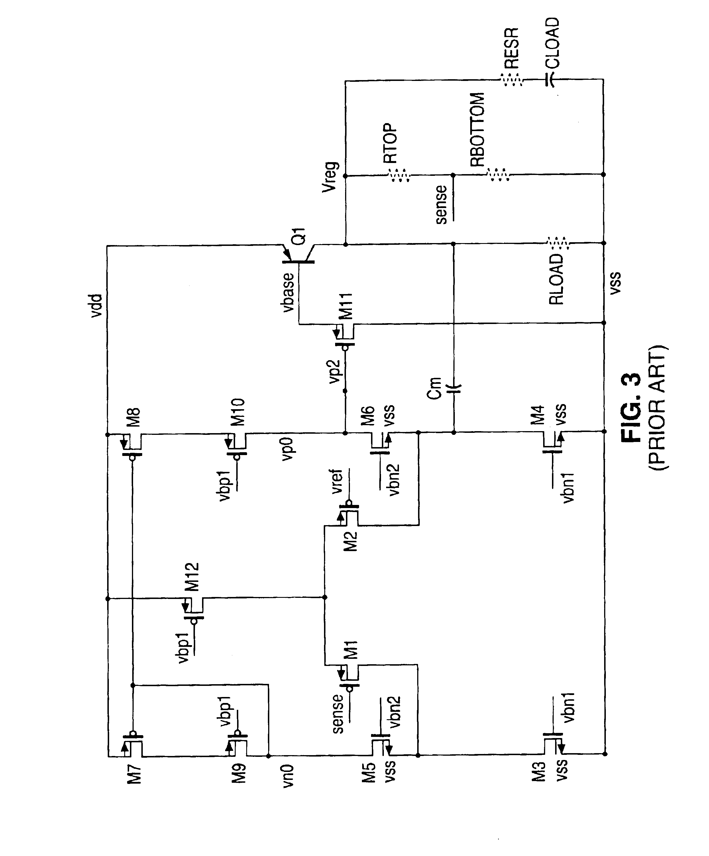 Amplifier with miller-effect compensation for use in closed loop system such as low dropout voltage regulator