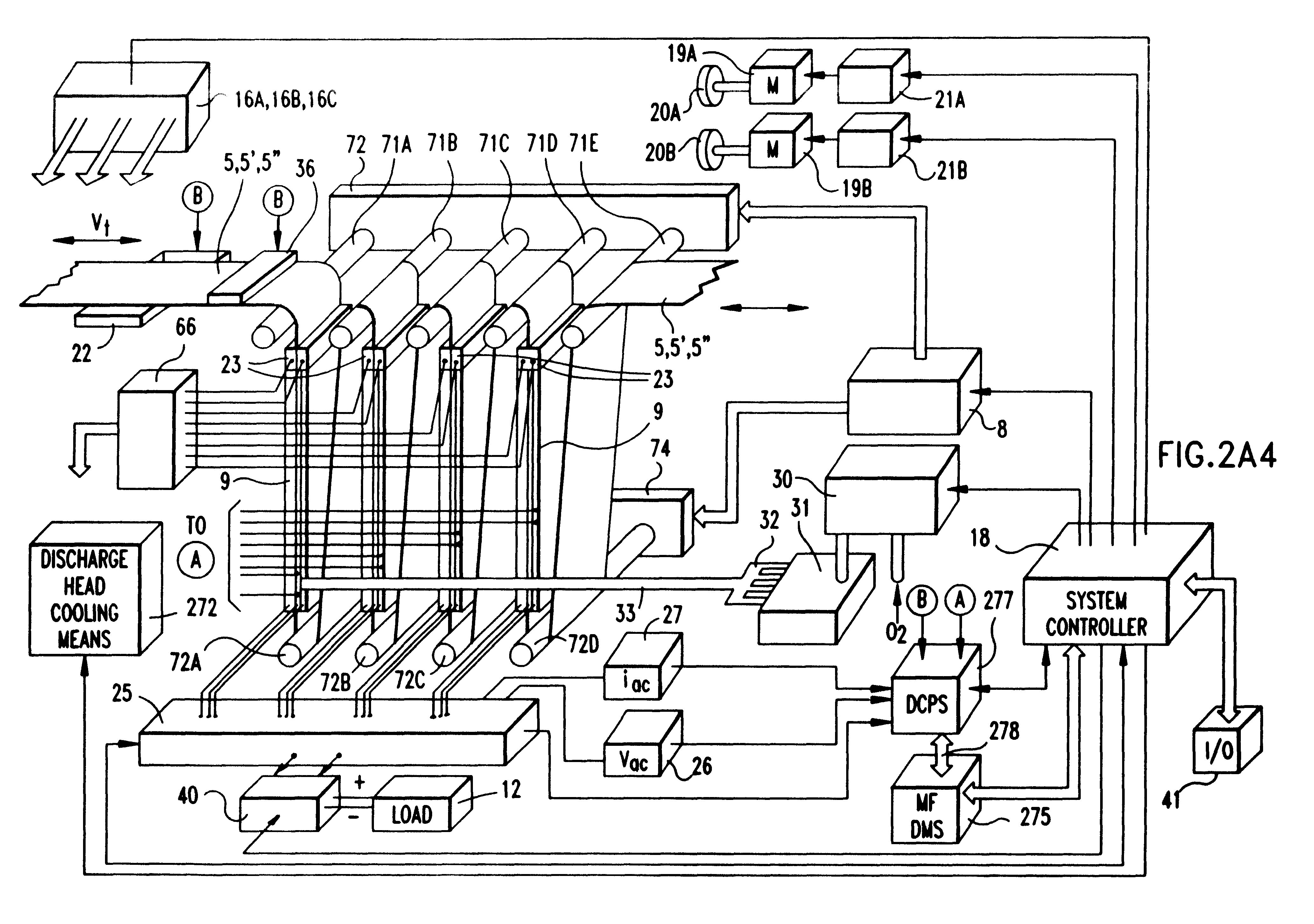 Metal-air fuel cell battery system having means for controlling discharging and recharging parameters for improved operating efficiency