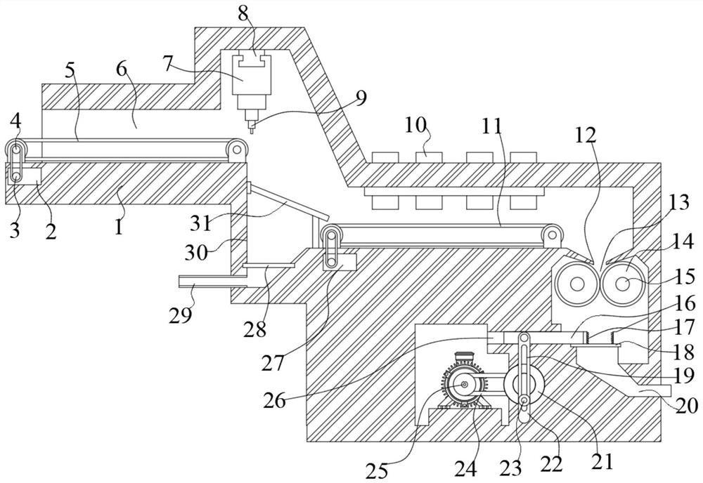 Solid raw material crushing device and method thereof