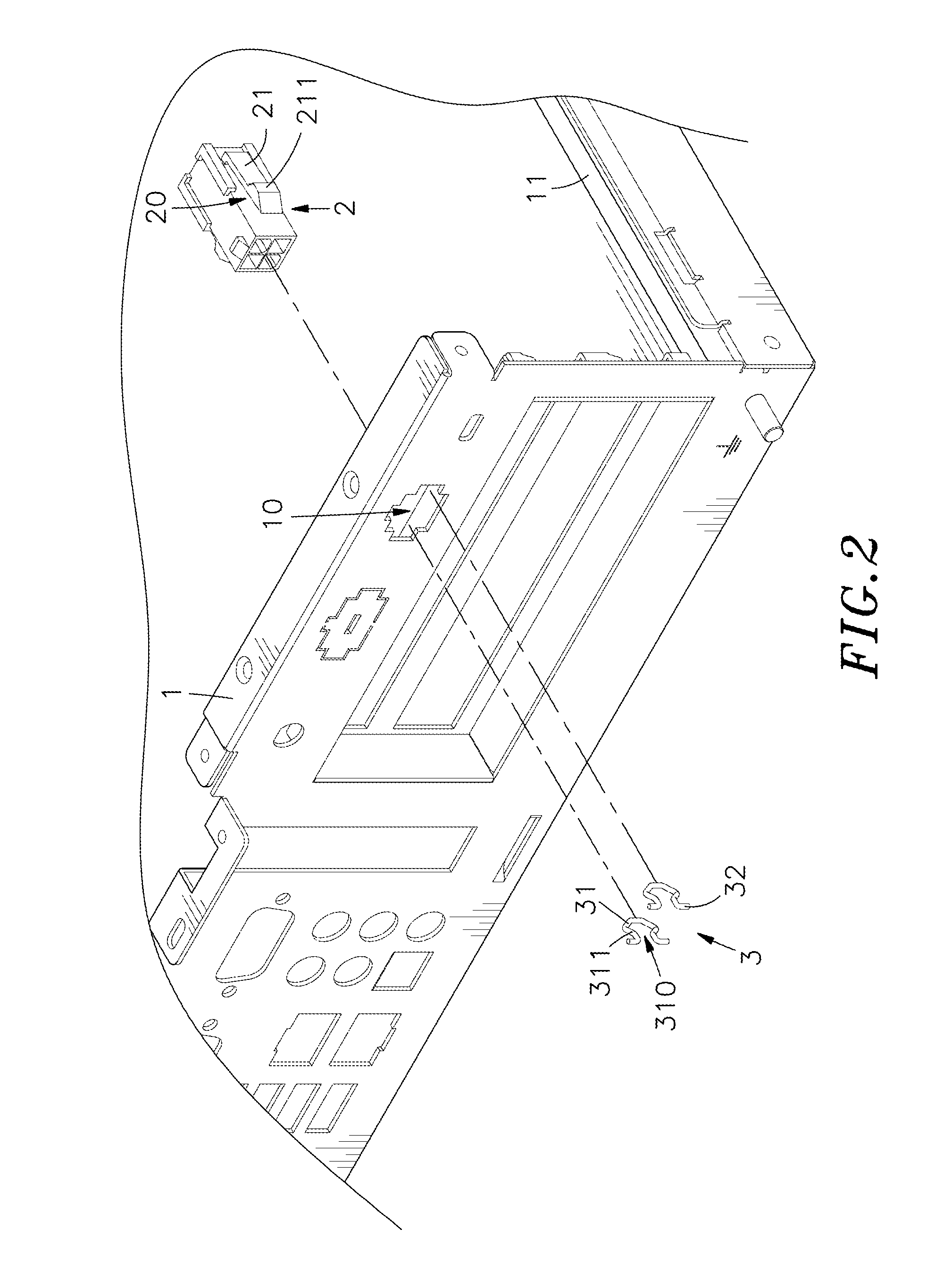 Anti-loosening electric connector mounting structure