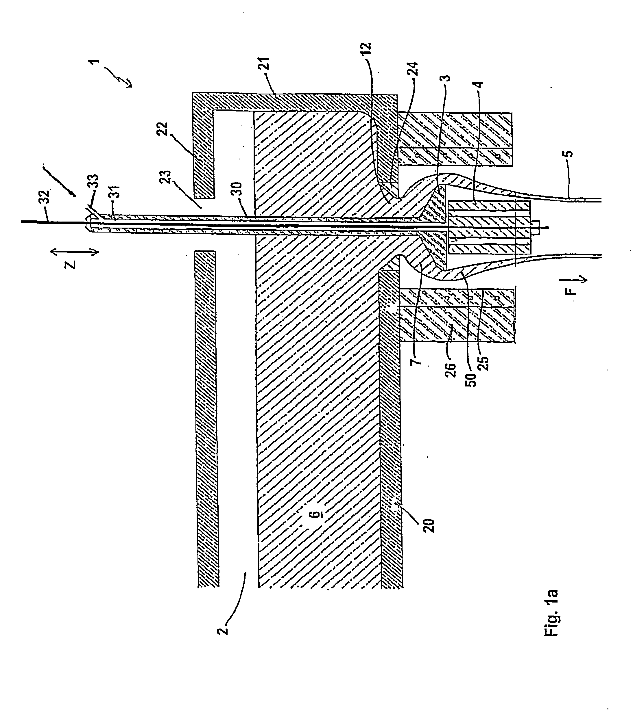 Method and apparatus for continuously manufacturing calibrated round or profiled glass tubes