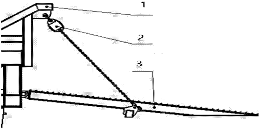 Approach bridge lifting mechanism of stepping type automatically moving trestle