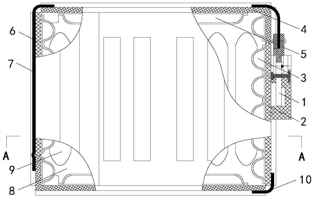 Anti-theft inserting buckle and air bag and box board integrated foldable box replacing small corrugated paper box