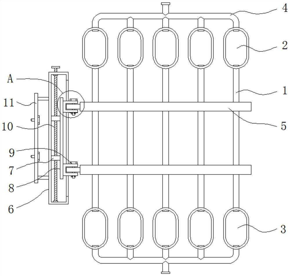 Capillary tube mat for gravity cabinet