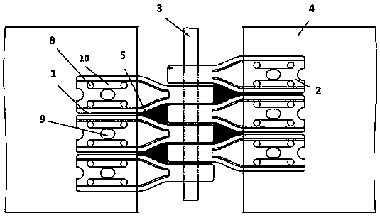 Leakproof connection buckle of mining conveying belt