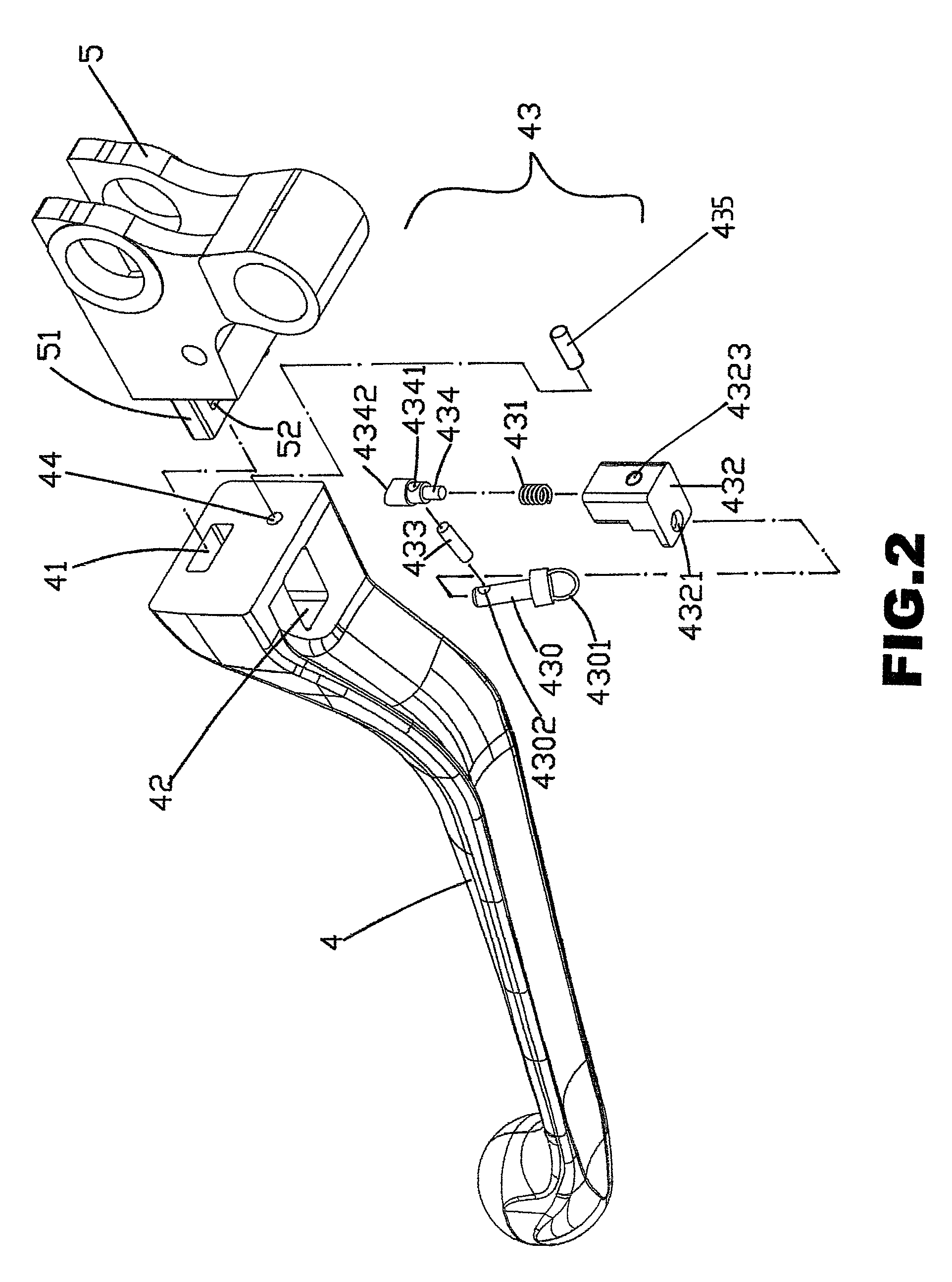 Theftproof clutch handle that is detached easily and quickly