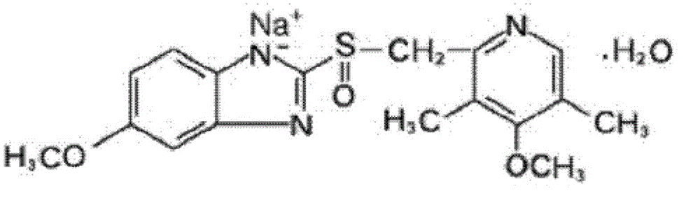 Omeprazole sodium freeze-dried powder injection for injection