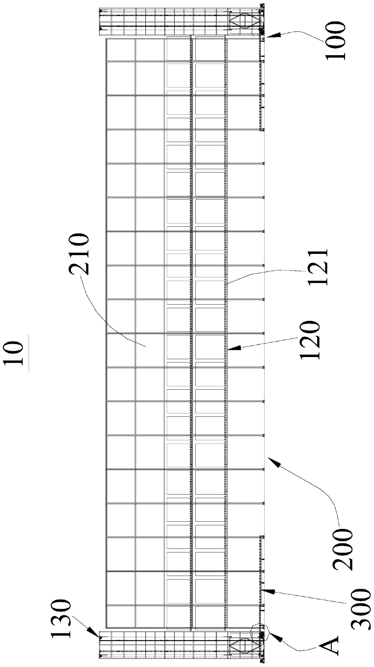 Driving type transmission friction wheel structure and container goods shelf mechanism thereof