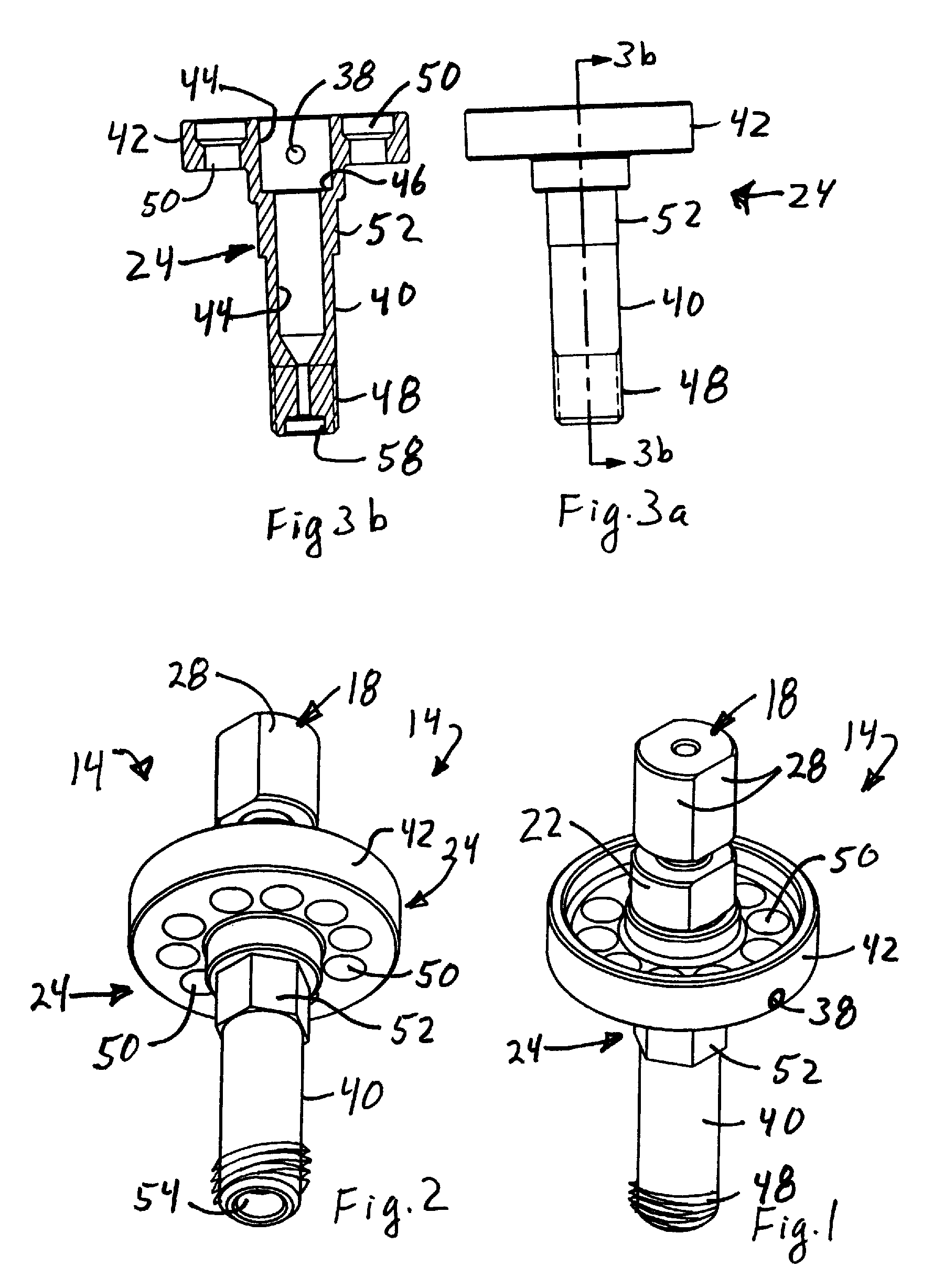 Low thermal mass, adjustable locking GC nut