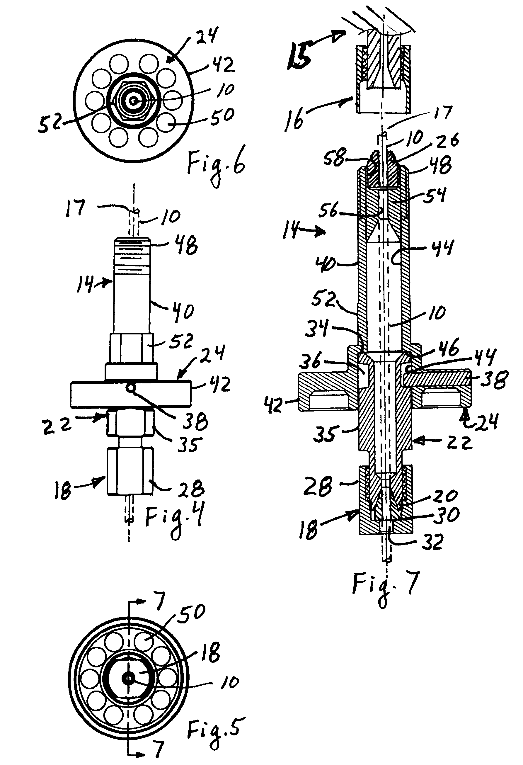 Low thermal mass, adjustable locking GC nut