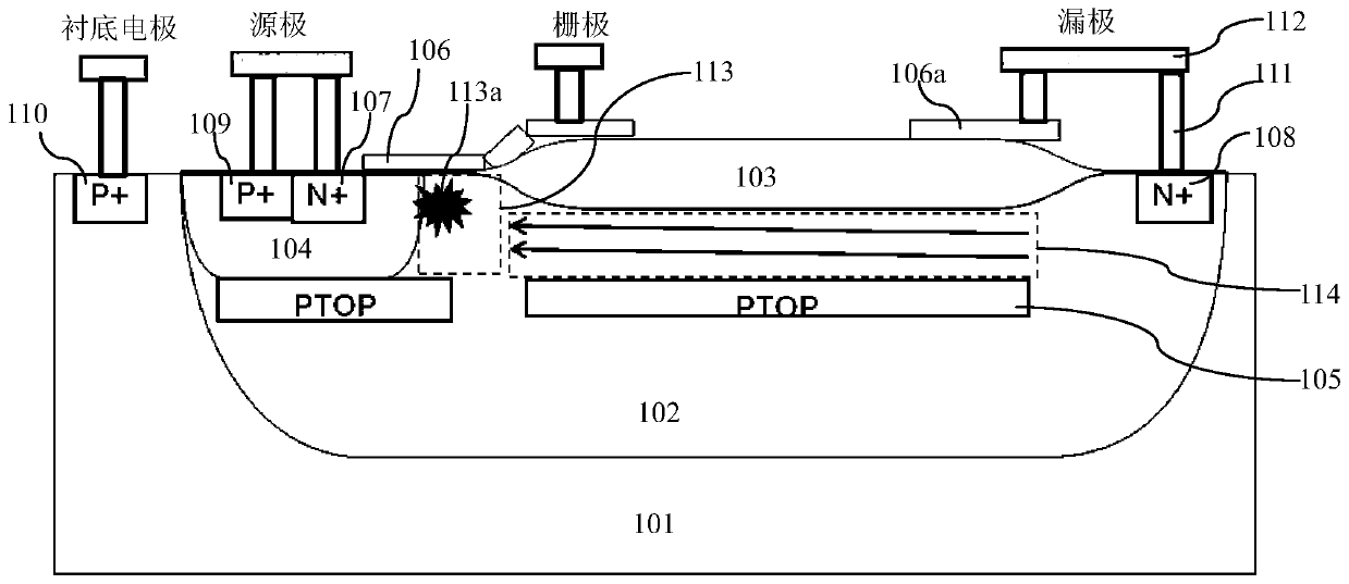 Laterally diffused field effect transistor and its manufacturing method