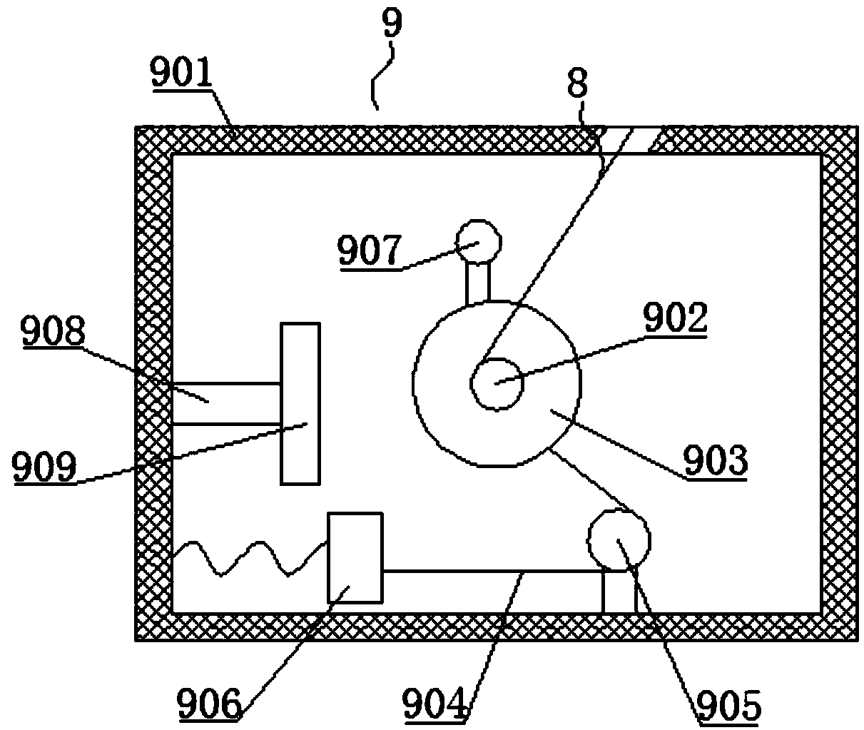 Intelligent material feeding device in melting process of plastic products