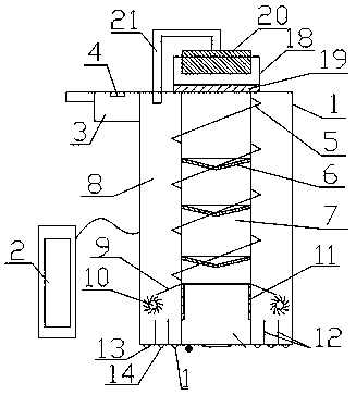 High-efficiency dust removing device