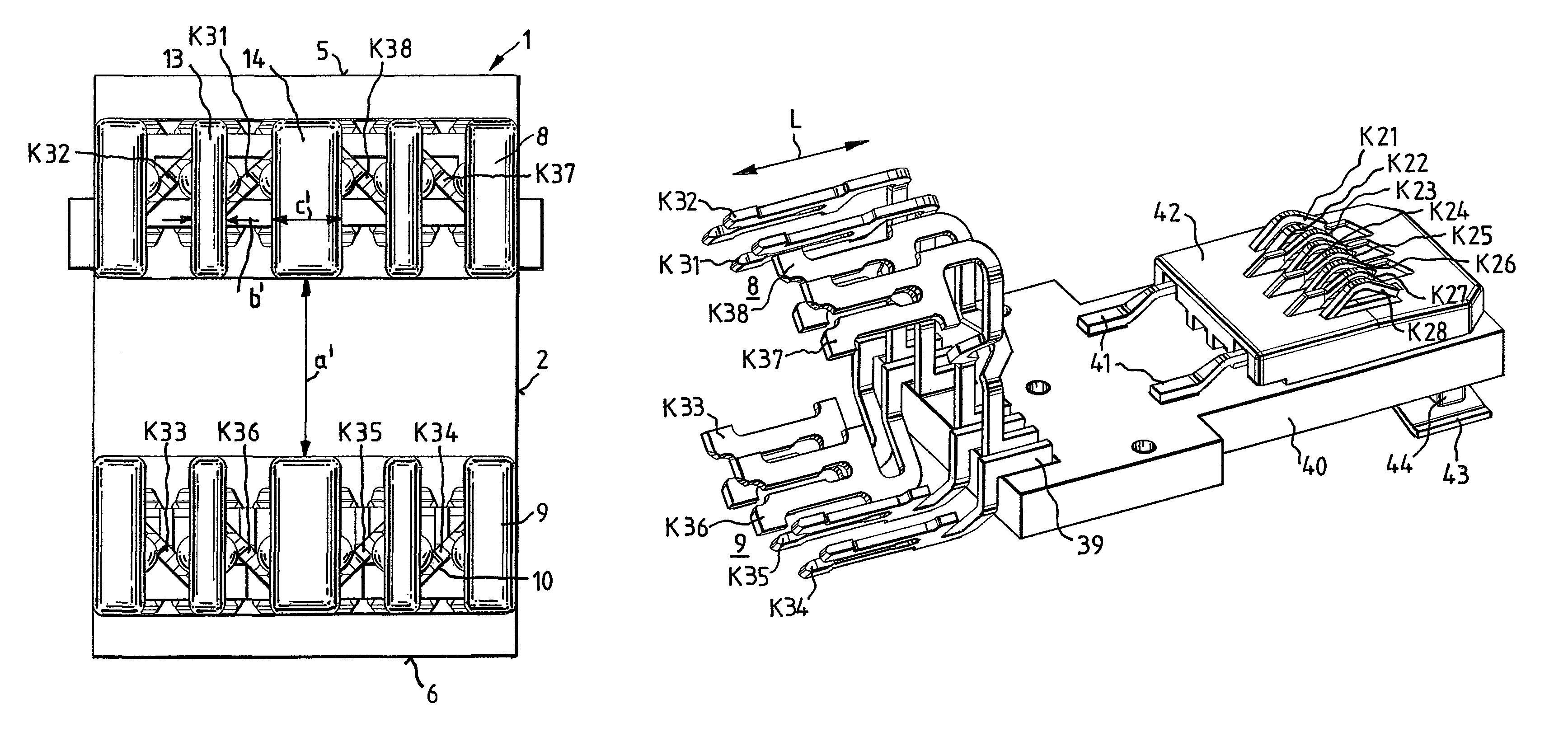 Electrical plug receiving connector