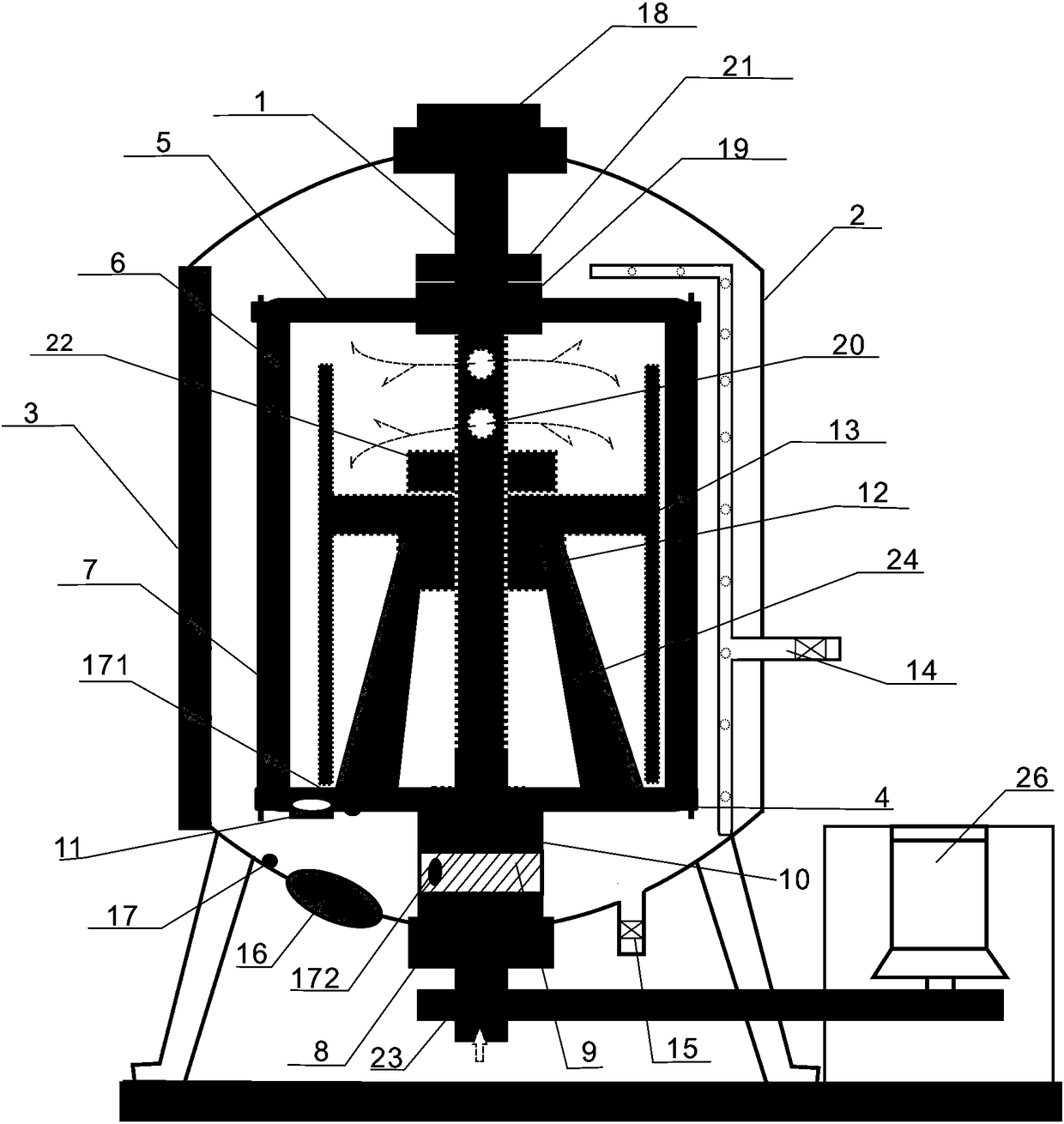 Vertical type solid-liquid separation equipment