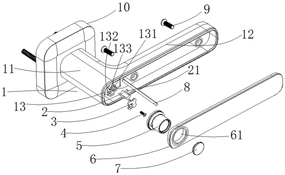 Door lock handle and electronic door lock and door comprising door lock handle