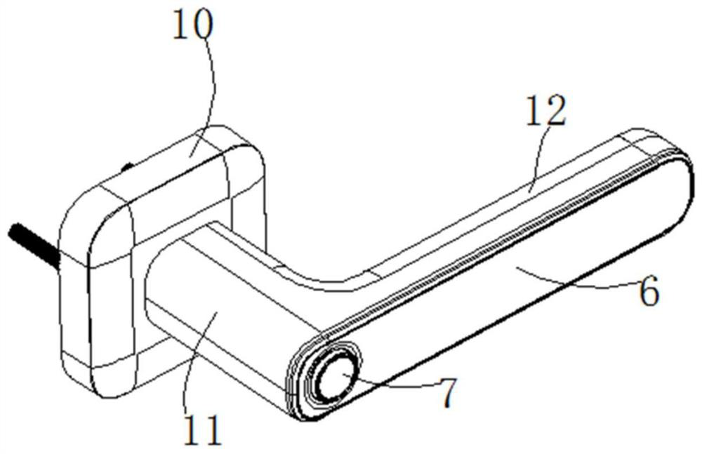 Door lock handle and electronic door lock and door comprising door lock handle