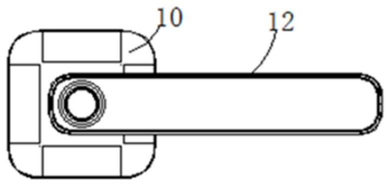 Door lock handle and electronic door lock and door comprising door lock handle