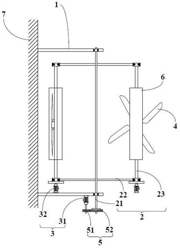 Flapping rotor wing device capable of ascending, half-rotating and descending