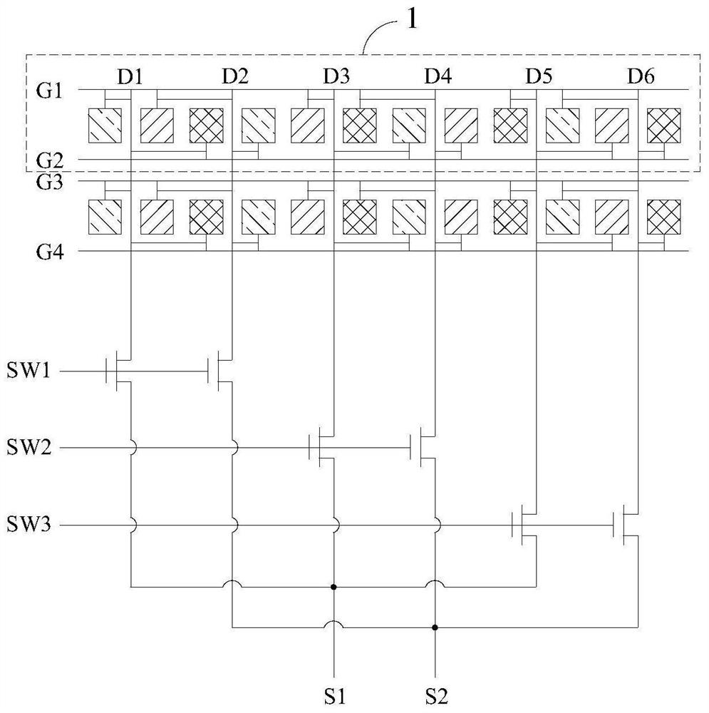 Display screen structure and driving method thereof